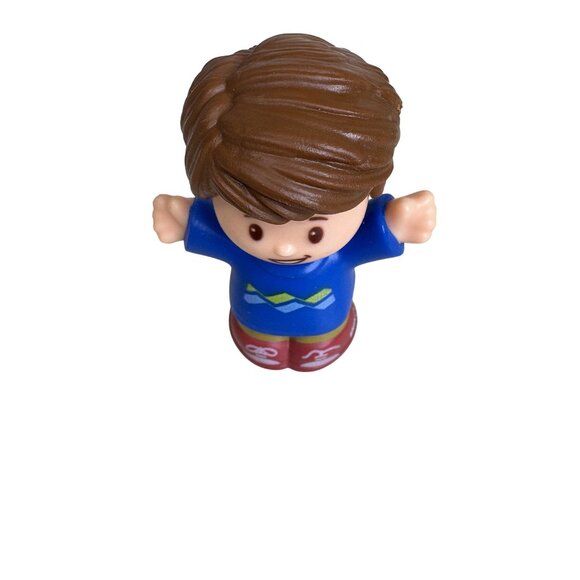 Fisher Price Little People Boy Jack 2016 Mattel Brown Hair Blue Shirt Big FHF34 - Picture 1 of 9